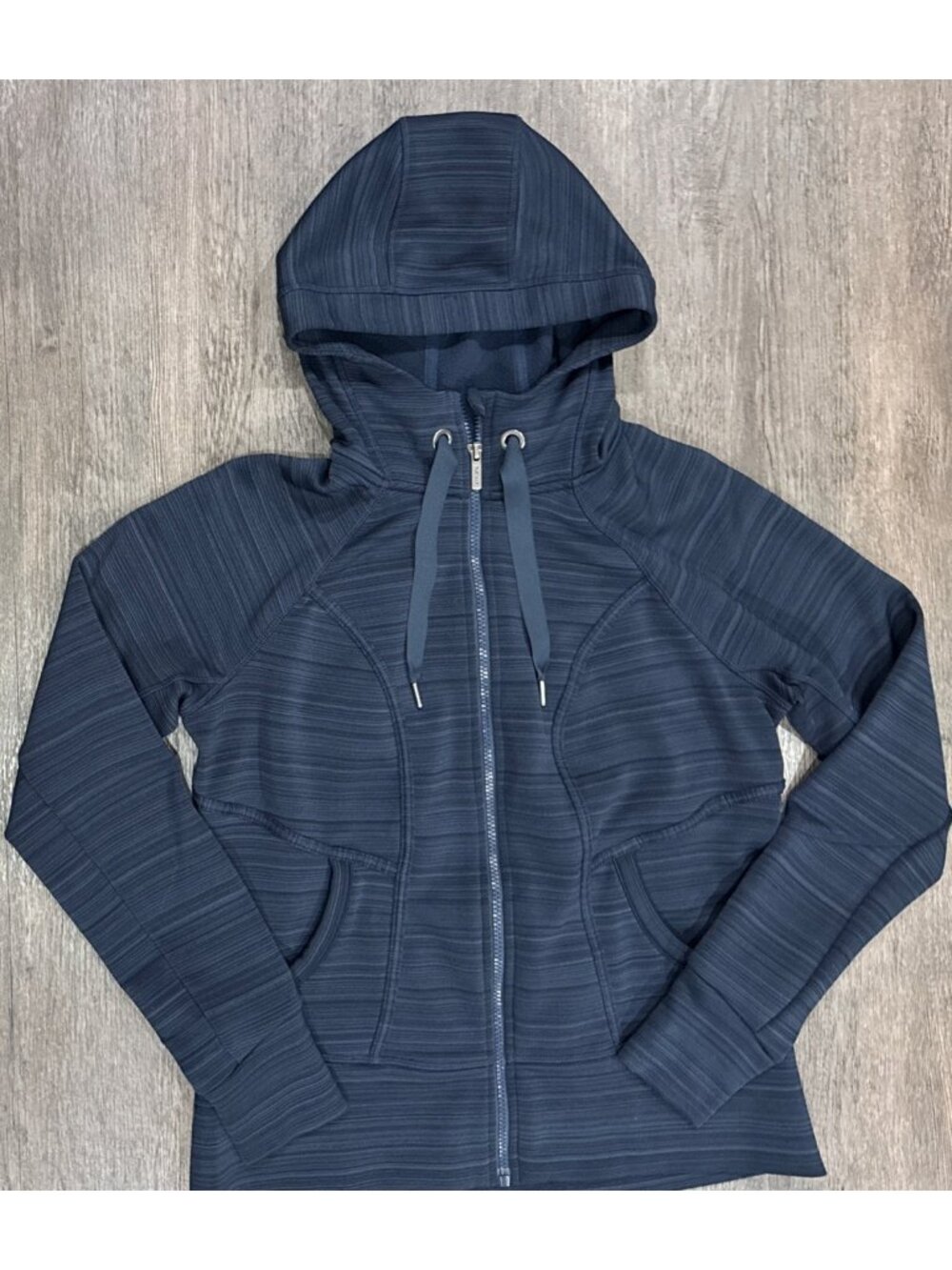 Athleta Full Zip Hoodie Large Blue Fleece Womens